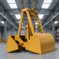 Grappin hydraulique électrique robuste CE ISO pour le déchargement de charbon, sable et gravier en port, avec télécommande radio