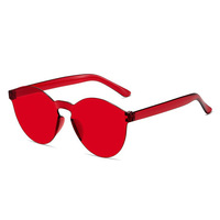 Bonbons couleur commerce extérieur cadeau fête lunettes mode transfrontalière Promotion lunettes de soleil Transparent joint sans cadre