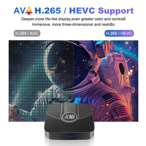 Hot siêu streaming phương tiện truyền thông Máy nghe nhạc đời miễn phí X16 siêu Hộp 4 + 32GB vsee hộp Amlogic s905y4 wifi6 8K thông minh Android TV Box - Product Image 3