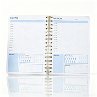 Carnet à spirale A4 personnalisé en gros, couverture rigide brillante, bloc-notes de bureau et scolaire avec reliure métallique, vente en gros