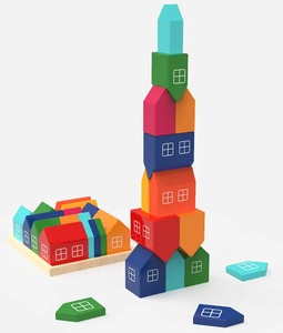 36Pcs Bằng Gỗ Phân Loại Sáng Tạo Kiên Nhẫn Trồng Giáo Dục Cầu Vồng Màu Xếp Chồng Đá Xây Dựng Khối Đồ Chơi Cho Trẻ Em - Product Image 4