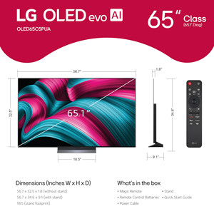 สำหรับทีวี <span class=keywords><strong>LG</strong></span> <span class=keywords><strong>OLED</strong></span> <span class=keywords><strong>Evo</strong></span> AI 4K C5 Series ขนาด <span class=keywords><strong>65</strong></span> นิ้ว สมาร์ททีวี 120Hz Dolby Atmos & Vision สีดำ - Product Image 4