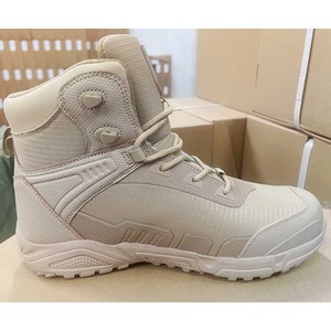DSF49 AS33 Mesh Tactical <b>Boot</b> Light Gray Breathable Outdoor All Seasons High Top <b>Hiking</b> Shoe - Product Image 2