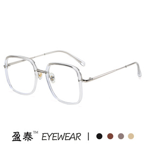 แว่นตา Yingtai TR90 ทรงสี่เหลี่ยมกรอบเต็ม ป้องกันแสงสีฟ้า สำหรับผู้หญิง เลนส์ Plano เลนส์ PC - Product Image 4