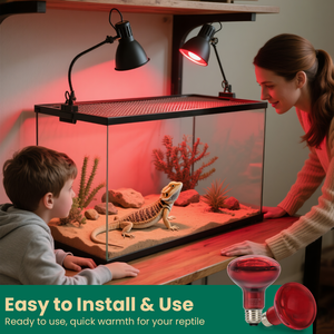 Lámpara de Calor Infrarroja para Mascotas en Existencia, Bombilla con Base E26, Ahorro de Energía, 100 W, Luz de Calor a Prueba de Explosiones para Terrarios de Reptiles, Tortugas y Lagartos - Product Image 6