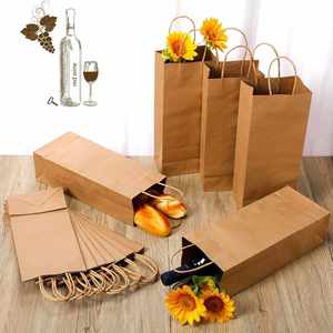 Brown Kraft Ppaper Bag with Convenient Handles <b>Gift</b> Tote Shopping Bags for Wine <b>Gift</b> <b>Wrap</b> Paper Bag - Product Image 5