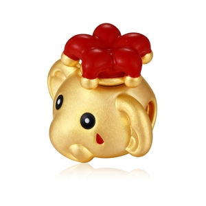 Nuevo diseño de lujo 0,8G oro duro elefante de La Fortuna con cuentas para pulsera 24K accesorios de joyería de oro sólido joyería de gama alta con cuentas - Product Image 3