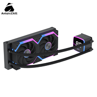 AntarcChill 240 AIO Liquid CPU Cooler Dynamic Digital Display Pump Head for Intel and AMD Multi Platform Water Cooling Kit