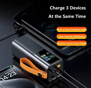 20000mAh ngân hàng điện 100W sạc nhanh cho máy tính xách tay sạc với telescoping cáp đèn Pin dây buộc Pin - Product Image 4