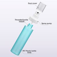 Bouteille de pulvérisation bleue de 200 ml de personnalisation d'usine pour des solutions de nettoyage conteneurs d'emballage de cosmétiques de toner de bouteille de jet en plastique