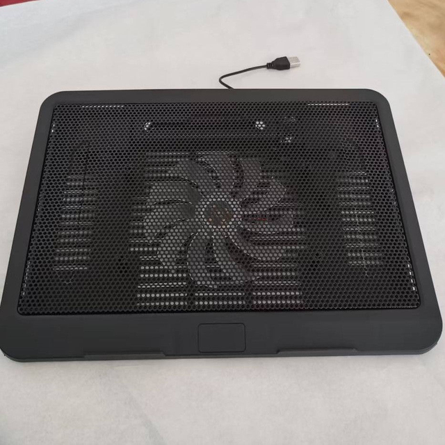 Single Big Fan N19 Laptop Cooler V19 Plastic Foldable Support Feet Quiet USB Notebook Cooling Pad Laptop Stand Base