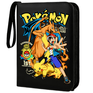 Album de rangement pour cartes Pokémon <span class=keywords><strong>et</strong></span> figurines d'anime, album de collection à feuilles mobiles en PU avec fermeture éclair, pour fans de Yu-Gi-Oh!, pack de cartes Pikachu, jouet - Product Image 6