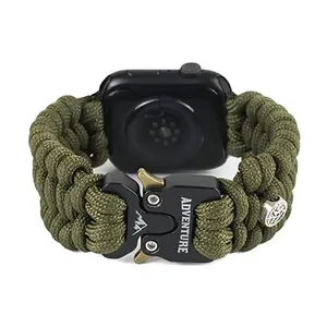 Paracord Watch Band iWatch Ultra SE 8/7/6/5 Watch Band 38mm 40mm 42mm 44mm 45mm 49mm 550 Paracord Wristband