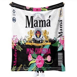 Recién llegado, regalo personalizado para el Día de la madre, Borracho mexicano Borracha Chingona Chingon, manta de viaje por sublimación - Product Image 1