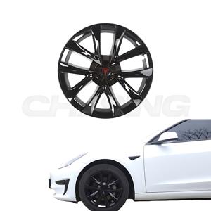 Bonne qualité <span class=keywords><strong>18</strong></span> <span class=keywords><strong>pouces</strong></span> <span class=keywords><strong>noir</strong></span> brillant accessoires de voiture accessoires extérieurs couvercle de moyeu de roue <span class=keywords><strong>enjoliveur</strong></span> pour Tesla modèle 3 - Product Image 1