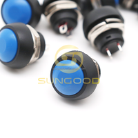 Interrupteur à bouton-poussoir PBS-33B 12mm puissance Type rond 2 broches étanche auto-réinitialisation pas de verrouillage interrupteurs à bouton momentané PBS33B
