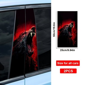 <span class=keywords><strong>Pegatina</strong></span> para <span class=keywords><strong>Coche</strong></span> Reutilizable con Diseño de 2 Lobos Estilo Animal para <span class=keywords><strong>Amazon</strong></span> Cross Border - Product Image 3
