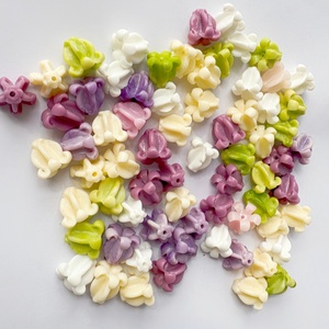 Perle de 12 mm en poudre de coquillage, motif couronne en relief, dégradé vert, motif arbre floral hawaïen, perle épaisse, pour la fabrication de sacs et de bijoux - Product Image 1