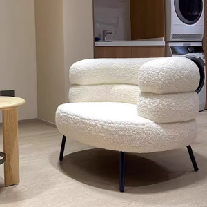 Factory Wholesale Modern <b>Sherpa</b> Sofa <b>Chair</b> for Bedroom Dining Living Room-Customizable Size & Color BOBO Leisure - Product Image 1