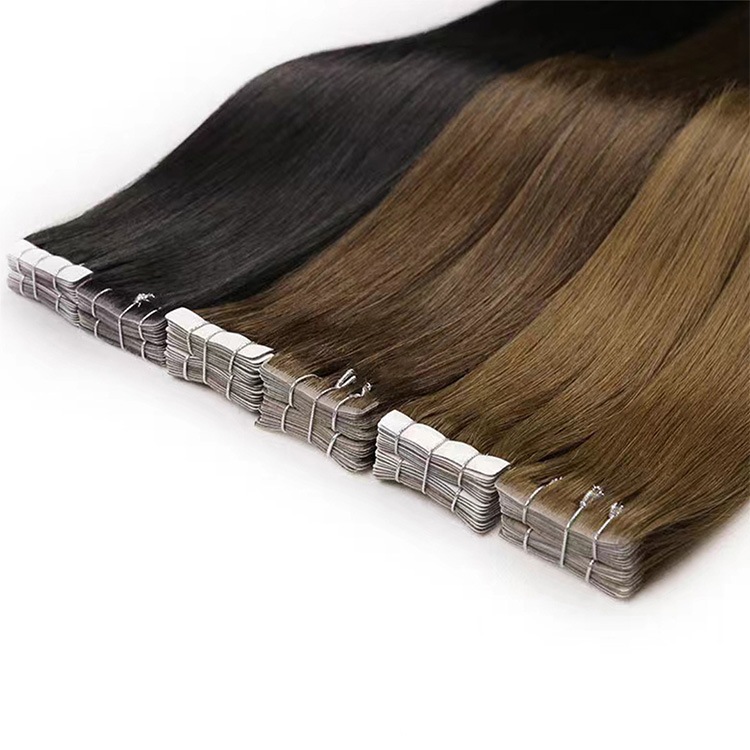 Groothandel 12a Grad Maagdelijk 100 Menselijk Haar Dubbel Getrokken Ingespoten Tape Haarextensies Natuurlijke Remy Tape Haarverlenging