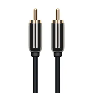 High Quality High Grade Aluminum Metal Case Audio Video RCA M M Cable Suitable for DVD Player AV Receiver