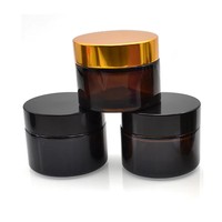 Hochwertige dicke Braunglas-Cremetiegel 5 ml 10 ml 15 ml 30 ml 50 ml 100 ml Glaskosmetikbehälter Glas für die Herstellung von