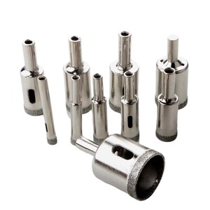Diamond Glass Hole Saw Set 10pc Metric Carbide Tipped For Tile Drilling With Built In Arbor - Product Image 5