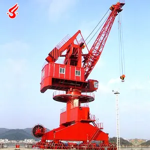 China Leveal Luffing Mobiele Havenkraan Enkele Jib Steiger Kraan Voor Dock Portaalkraan