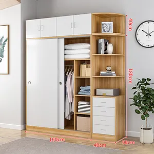 Nuovo Design camera da letto mobili larghezza 160cm armadio ante scorrevoli armadio con comò