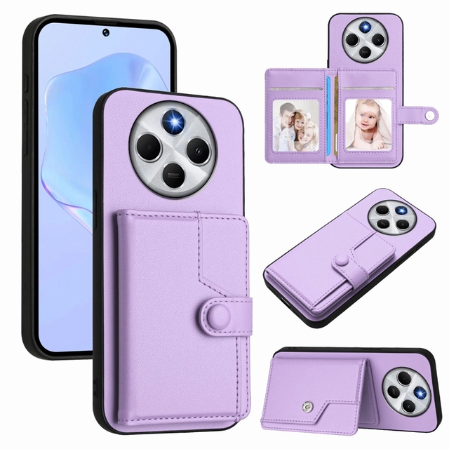 PU Leather Wallet Case with Card Holder Protective Mobile Phone Bag Case for Xiaomi Redmi 14C 4G 5G Note 13 Pro Plus 14T Pro