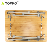 Table pliante en bambou portable TOPKO, vente chaude, table de camping pliable pour l'extérieur, pique-nique