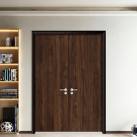 Portes intérieures modernes en bois massif et MDF de haute qualité pour hôtels et villas, avec panneau à feuilles, finition couleur personnalisée, peintes, insonorisées, à ouverture manuelle