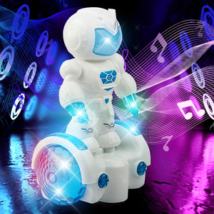 Braccio Robotico Intelligente per Bambini, Robot Danzante Elettrico Educativo in Plastica con Luci e Musica, Giocattolo Musicale che Gioca il Ruolo di Poliziotto - Product Image 2