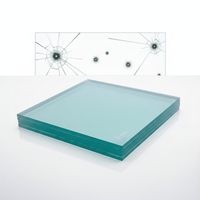 Verre blindé de sécurité super qualité Guoxin stratifié (polycarbonate) pour usage industriel et décoratif, garantie 5 ans
