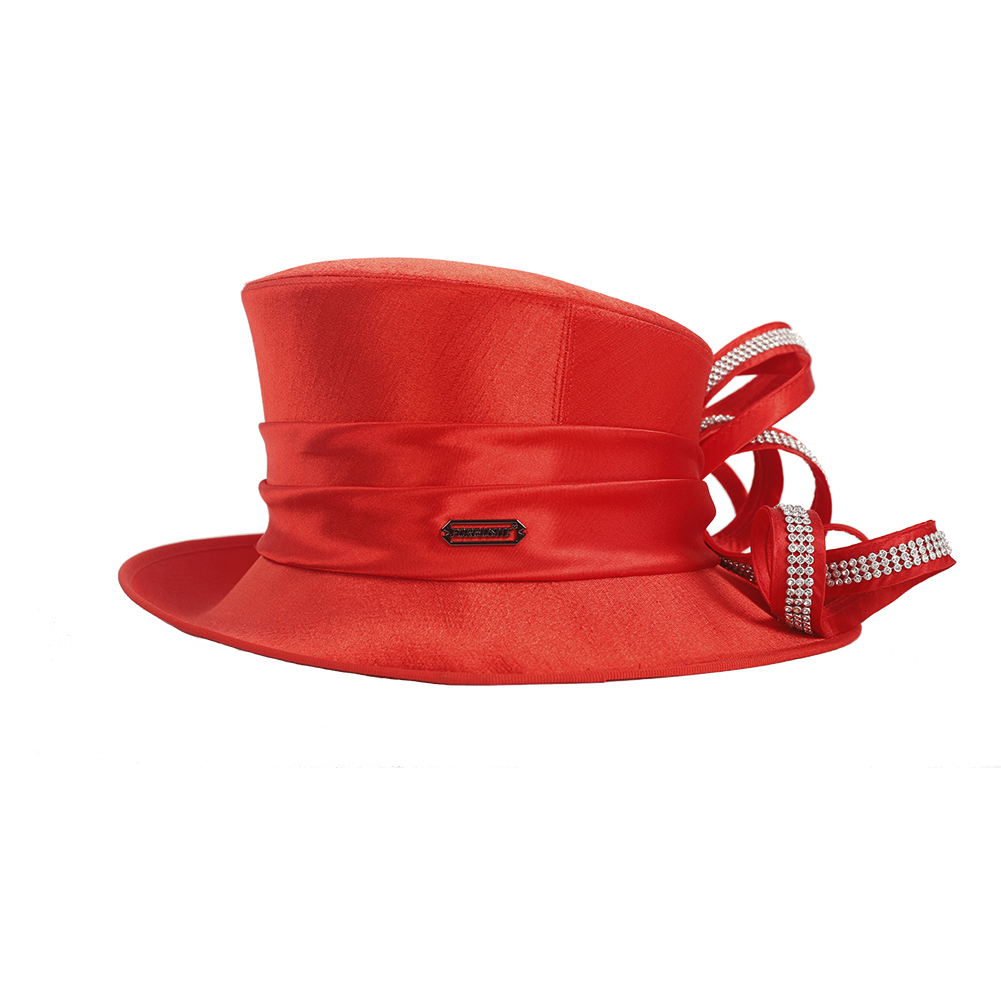 Fancy Women Satin Formal Church Hats for Wedding Tea Party