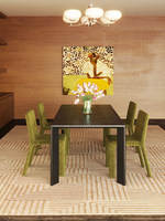 Table à manger extensible en bois de pin massif noir de qualité supérieure, 6 places, rectangulaire, style italien minimaliste, compacte, gain de place, pour cuisine