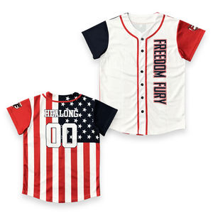 Diseño personalizado Camisetas de béisbol Poliéster Algodón Tela Logo Sublimación Imprimir Jersey de béisbol - Product Image 1