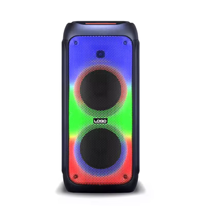 Loa <span class=keywords><strong>Bluetooth</strong></span> di động siêu trầm kép 10 inch, hệ thống âm thanh chuyên nghiệp trong nhà ngoài trời, loa tiệc tùng với đèn RGB - Product Image 1