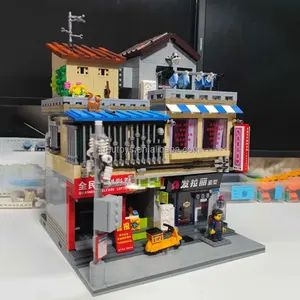 XINGBAO 01038, Modelo de <span class=keywords><strong>Barber</strong></span>ía de Pueblo Urbano, Serie Modular de Vista de Calle, Juguetes de Construcción DIY, Bloques de Construcción, Regalos Navideños para Niños, 3165 Piezas - Product Image 4