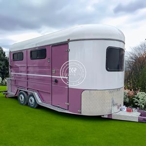 Remolque para Ganado de Bajo Mantenimiento, Nuevo en 2025, Remolque para Caballos con Carga en Ángulo, Remolque Pequeño para Caballos para Equitación - Product Image 2