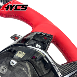 <span class=keywords><strong>Volante</strong></span> de Fibra de Carbono y Cuero Rojo Personalizado para el Interior del Automóvil Mercedes Benz Clase G G63 <span class=keywords><strong>AMG</strong></span> W463 G65 ML63 GL550 GL63 W166 - Product Image 5