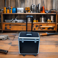 Valise à roulettes personnalisable OEM/ODM en aluminium avec couvercle amovible et roulettes Flight Case