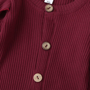 Combinaison pour bébé fille de qualité supérieure, couleur unie, automne, vêtements pour nouveau-né, barboteuses avec bandeau - Product Image 3