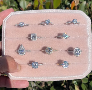 Gümüş takı S925 gümüş 5A 8A kalite kalp yuvarlak ezilmiş buz zirkon 925 gümüş nişan alyanslar kadınlar için - Product Image 2