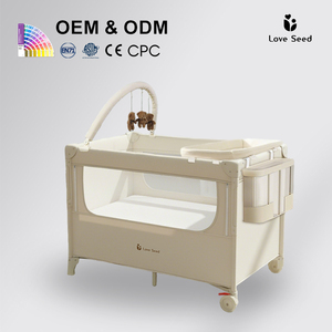 <span class=keywords><strong>Cuna</strong></span> Plegable Certificada EN para Bebés, <span class=keywords><strong>Cuna</strong></span> de Lado <span class=keywords><strong>con</strong></span> Mosquitera y <span class=keywords><strong>Ruedas</strong></span> - Product Image 1