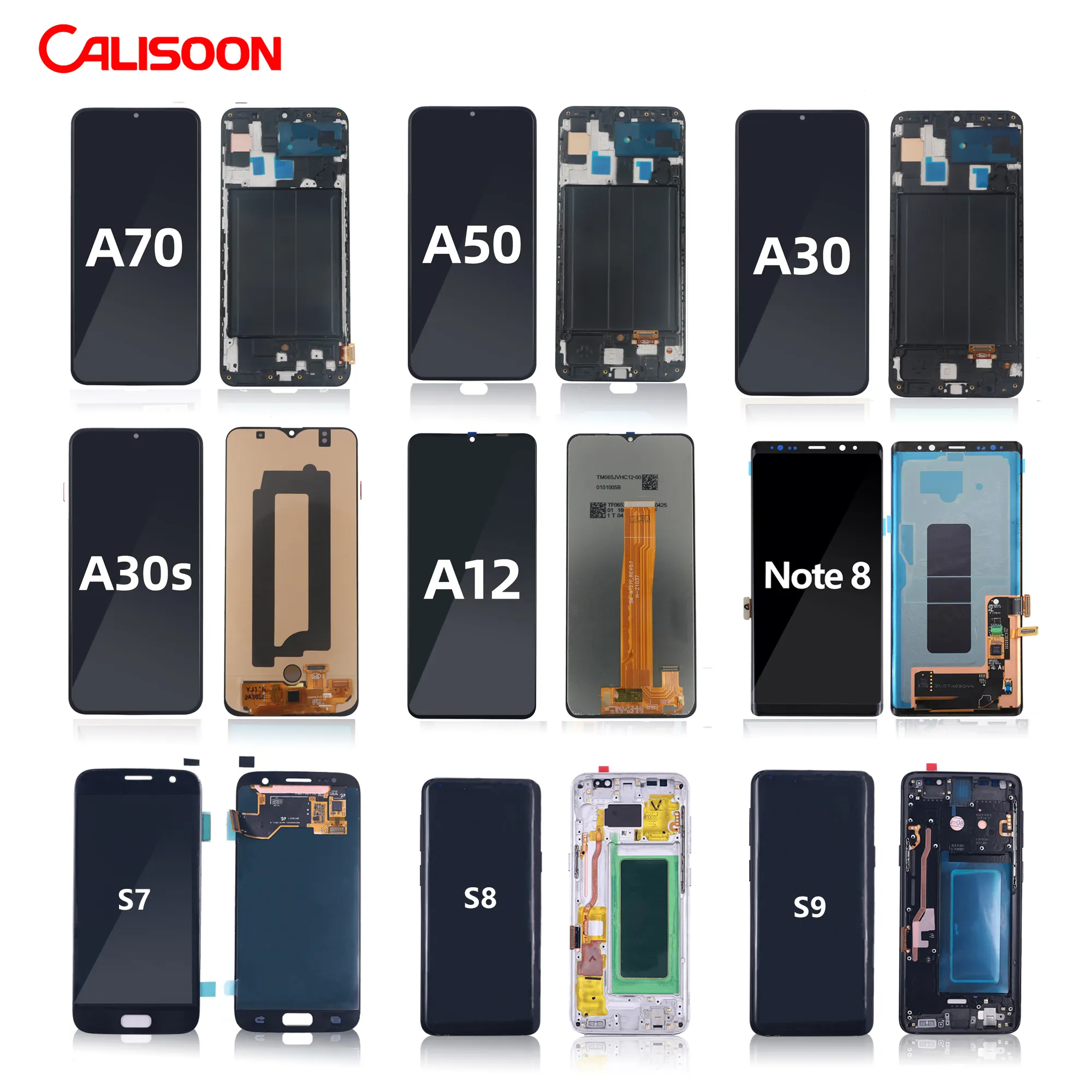 Lcd telefone celular original, para samsung a70 a50 a30 a20 a10 tela lcd s8 s9 plus, display lcd