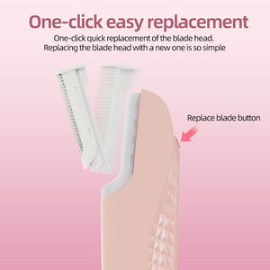 Outil de dermaplaning électrique <span class=keywords><strong>pour</strong></span> femmes avec lumière LED, rasoir facial professionnel <span class=keywords><strong>pour</strong></span> l'élimination des poils de pêche et l'exfoliation, 6 lames - Product Image 6