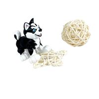 Figurine de Husky articulée imprimée en 3D, jouet flexible, Husky noir et blanc mignon, ornement de bureau, cadeau créatif pour les enfants et les amoureux des chiens
