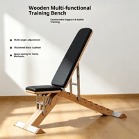 Banc de musculation multifonctionnel en bois pour la maison, inclinable et réglable, pour haltères et entraînement de force