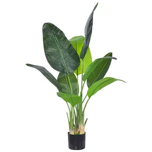 Haihong Fabriek Direct Te Koop Nieuwe Plastic Reiziger Palm Bonsai Nep Plastic Plam Boom Planten Kunstmatige Voor Indoor Decoratie